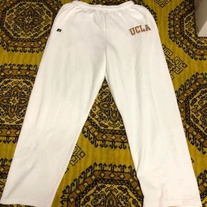 White UCLA sweatpants